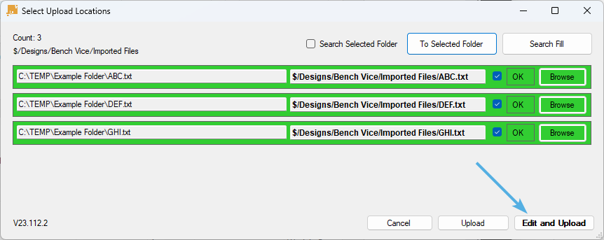 Enable Edit and Upload Toggle