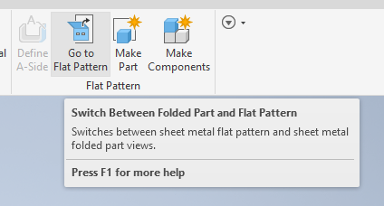 Inventor Go To Flat Pattern