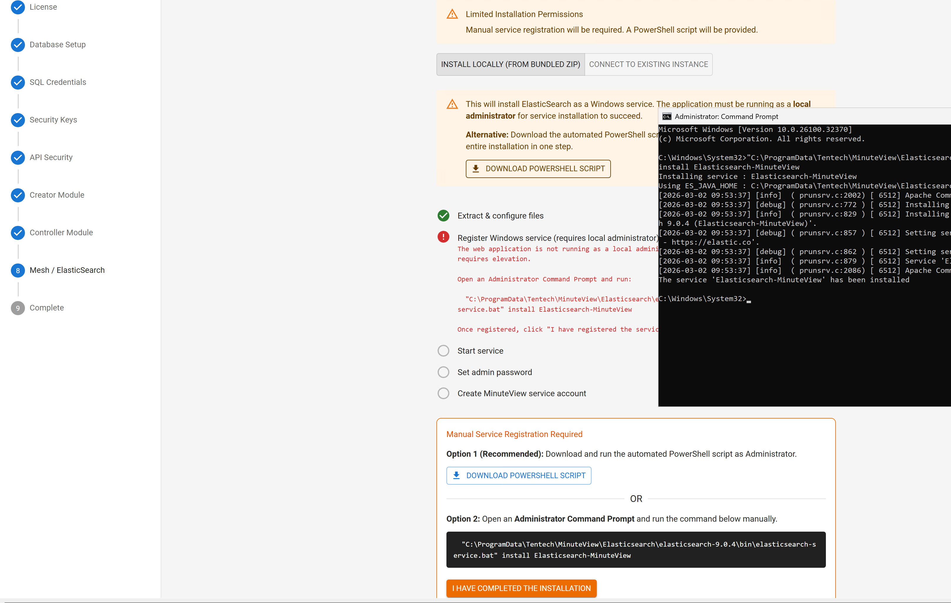 Register Elasticsearch Service
