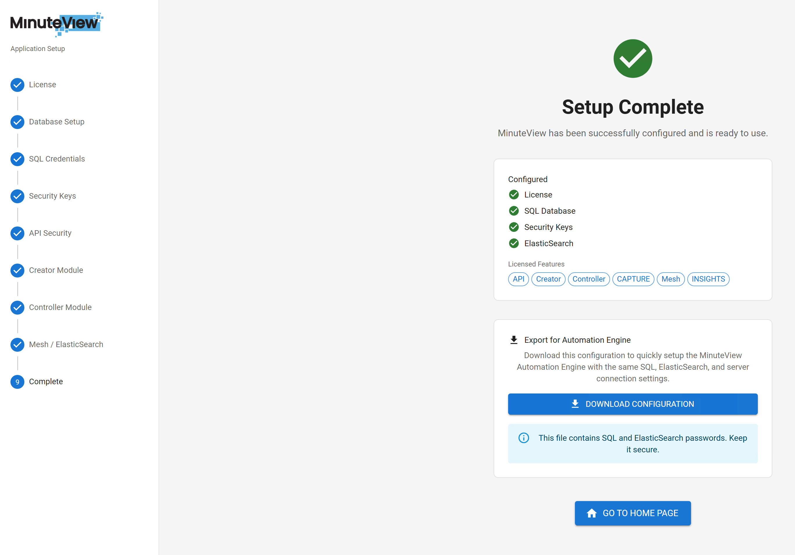 Save Configuration for Automations