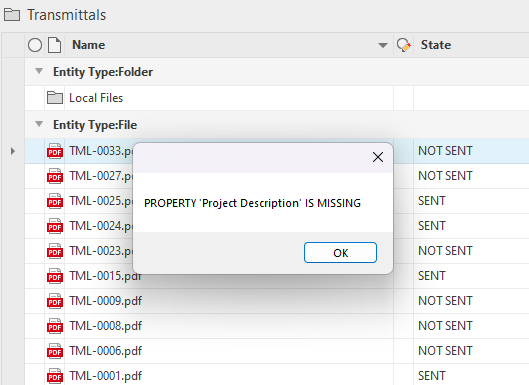 Error PROPERTY IS MISSING